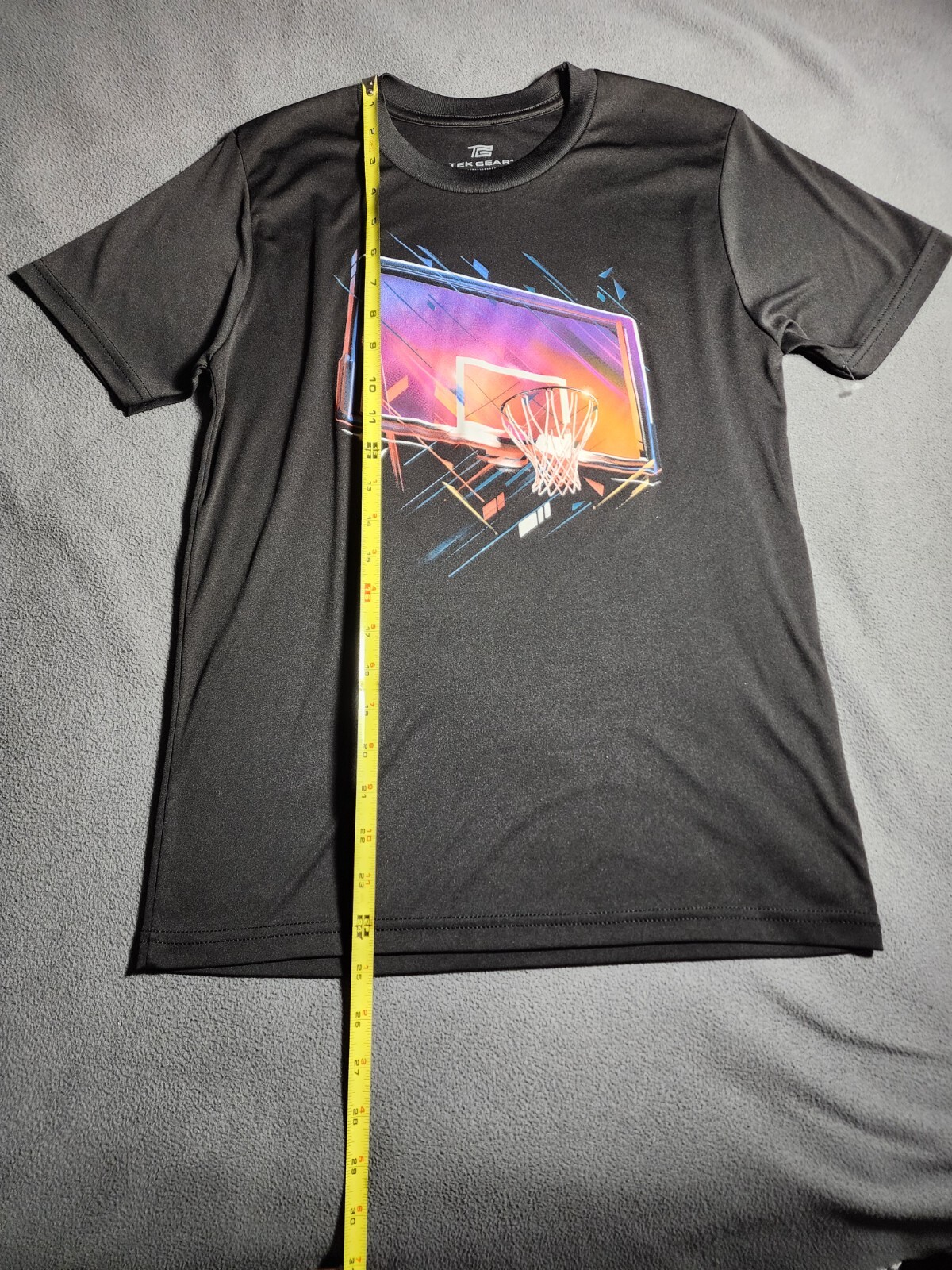 Tek Gear T-Shirt Men Large Black Short Sleeve Round Neck Basketball Polyester gallery