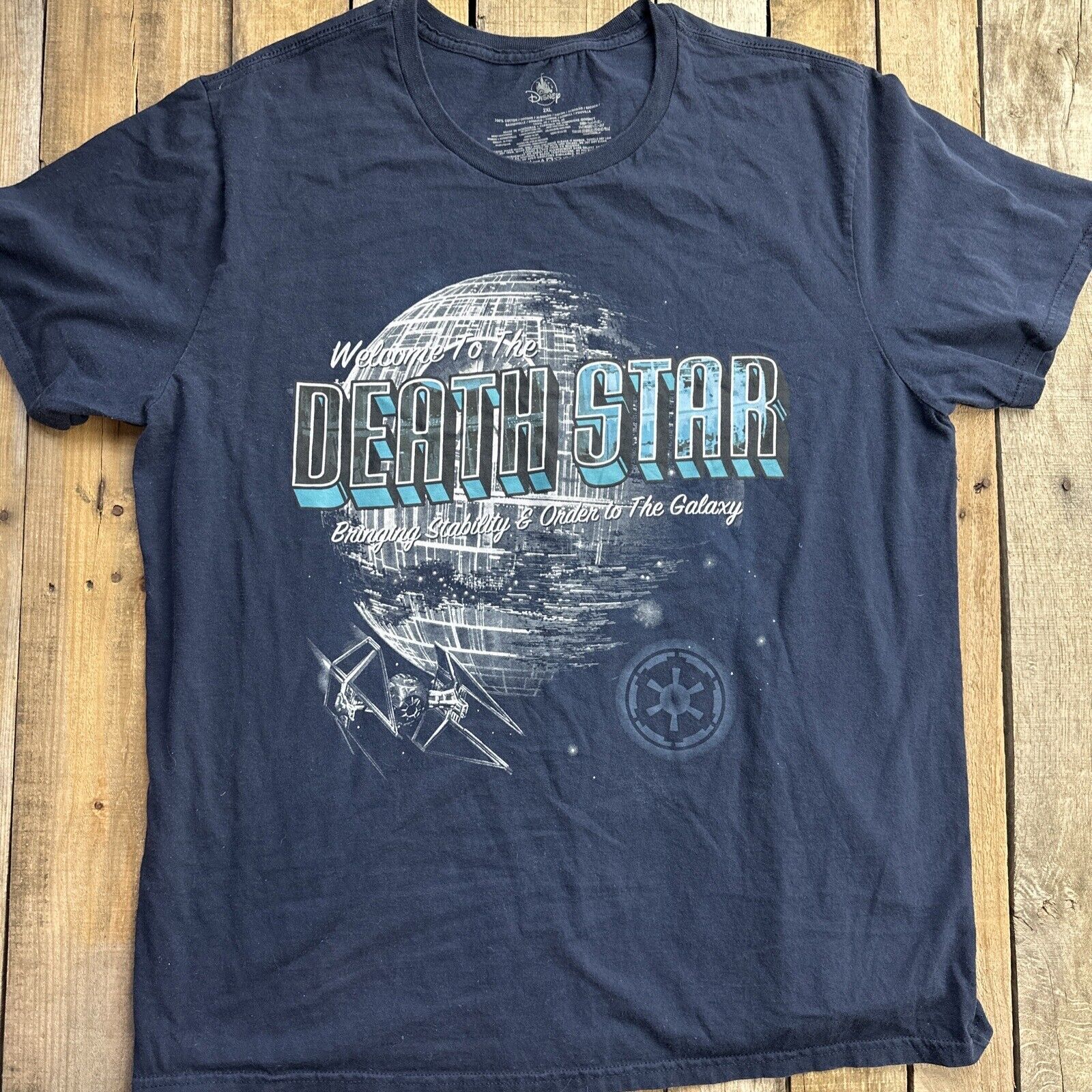 Welcome to The Death Star Star Wars T-Shirt Mens Size 2XL Stability Order Galaxy gallery