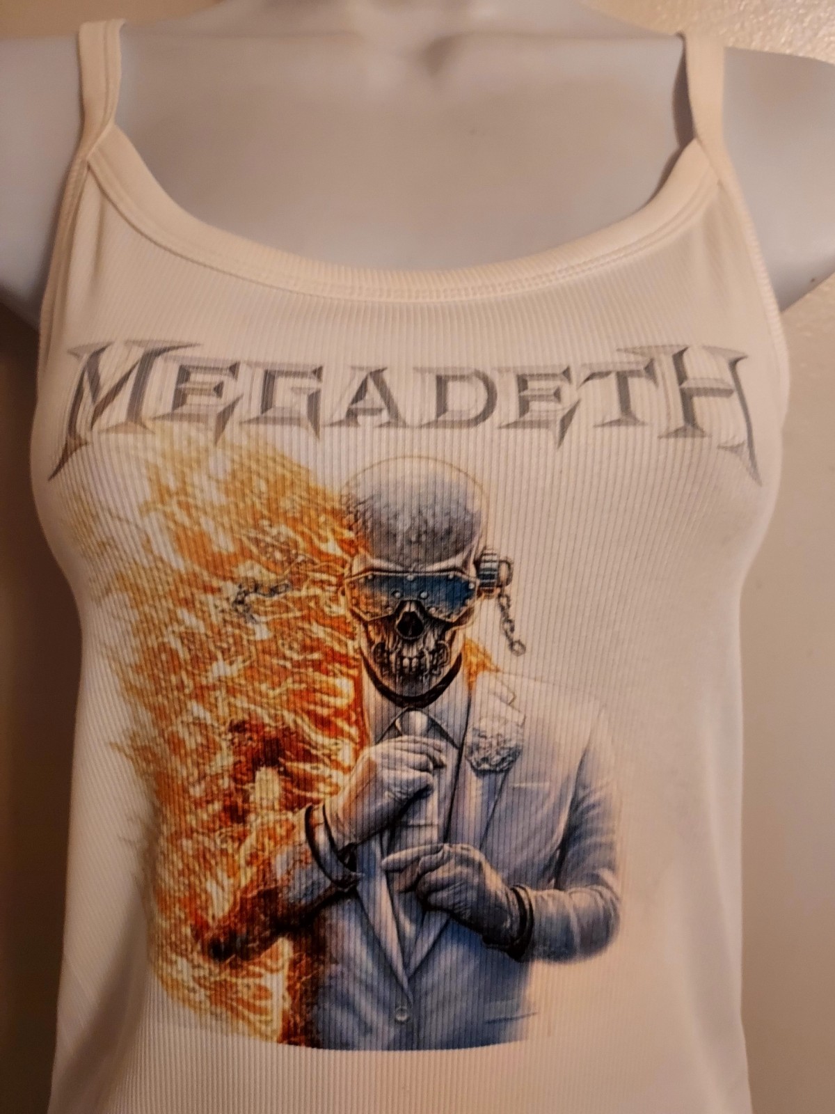 Megadeth tank top flames design Megadeth cropped tank top ribbed Megadeth Shirt gallery