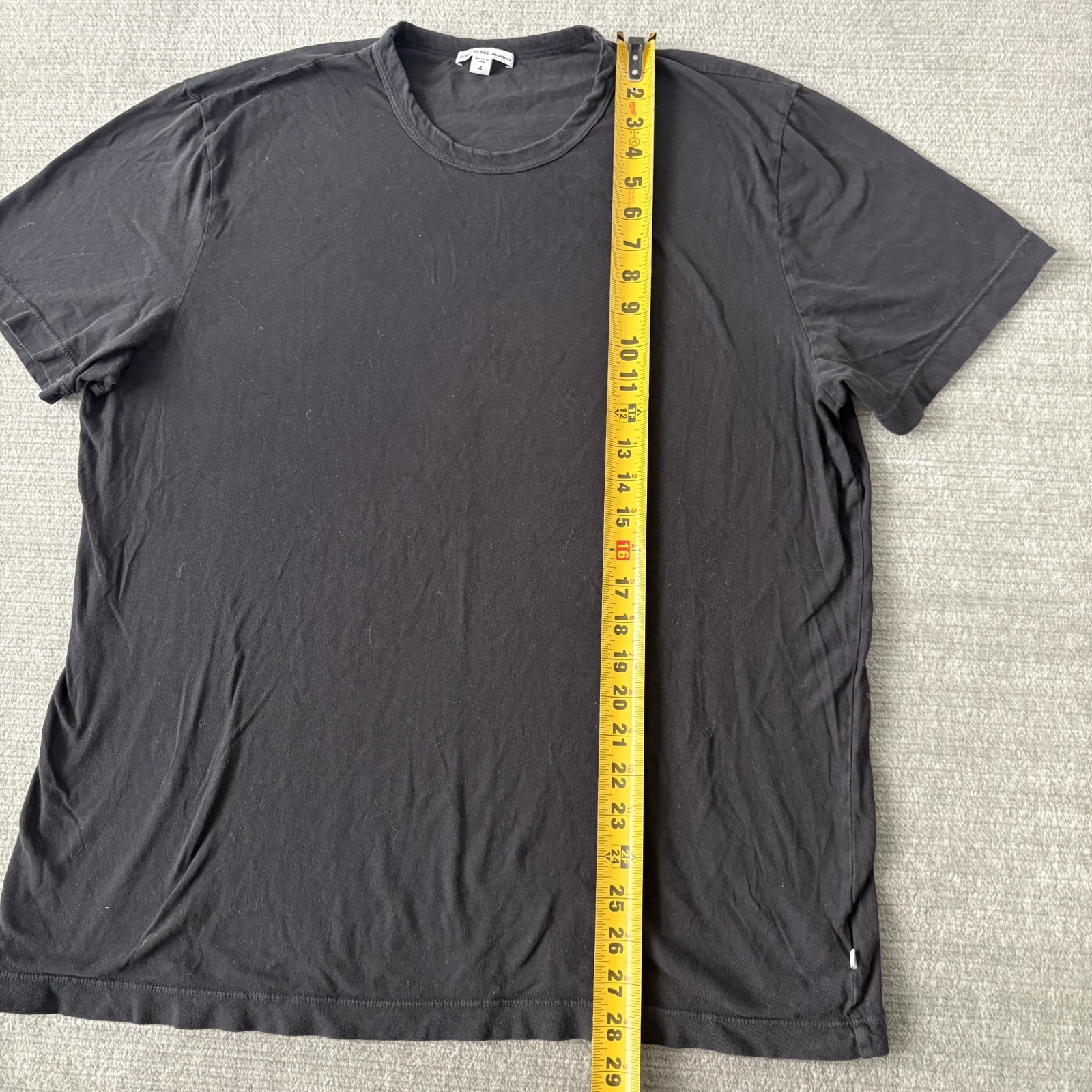 James Perse Mens T-Shirt Size 4 XL Black Short Sleeve Brushed Cotton Lotus Crew gallery