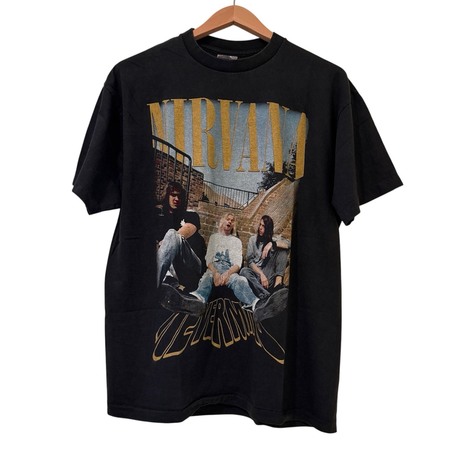 Nirvana 90s Nevermind Grunge Kurt Cobain Band T-shirt Reprint XL