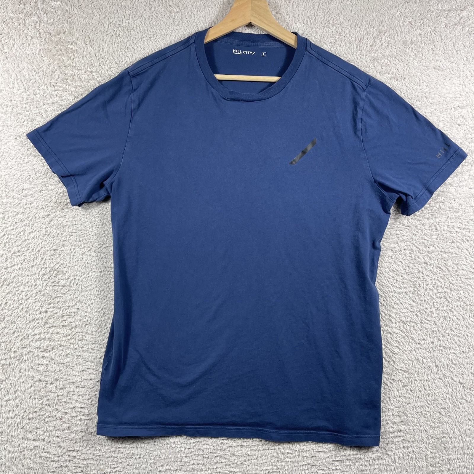 Hill City T Shirt Mens Large Blue Supima Cotton Gym Running San Francisco Casual gallery
