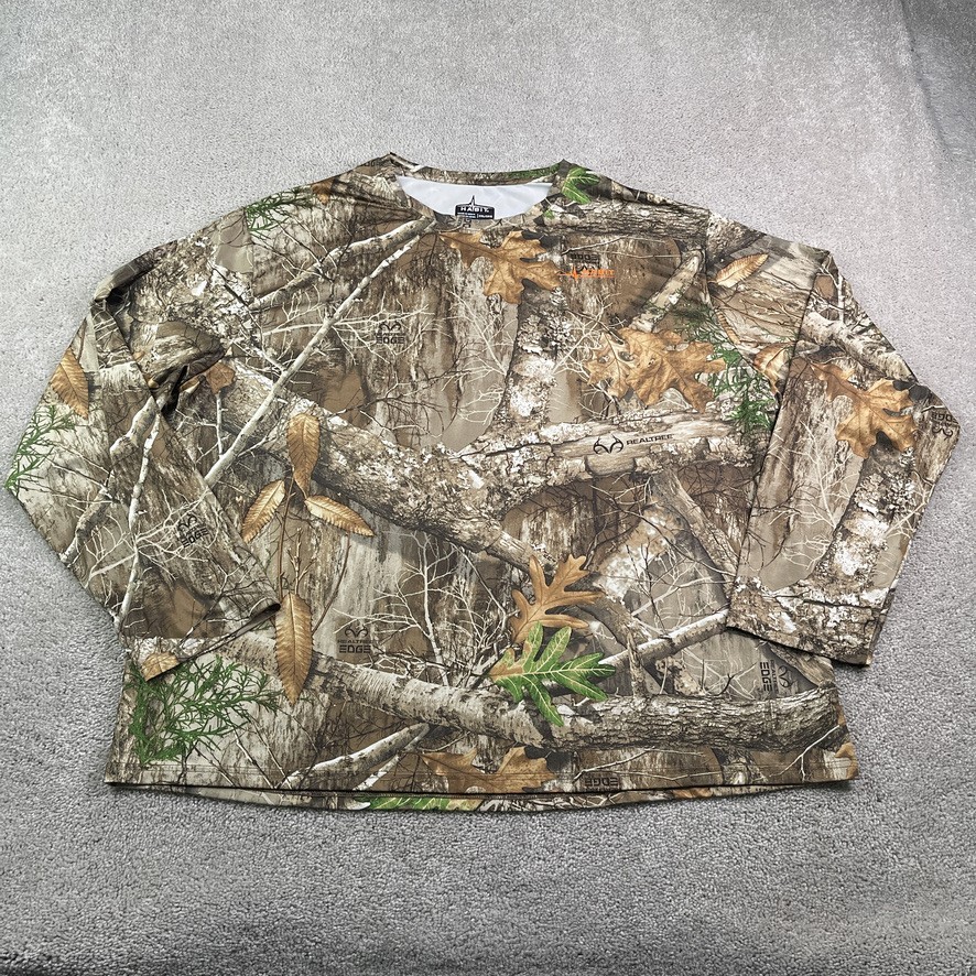 Habit Shirt Mens 2XL Brown Realtree Edge Camo Performance Hunting Scent Factor gallery