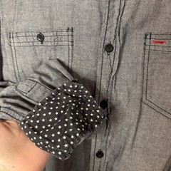 Authentic Icon US Tour Chambray Shirt Size Small City Print Minimalist Retro