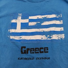 B&C Collection T-Shirt Men’s Medium Blue Greece Katakolo Olympia Short Sleeve