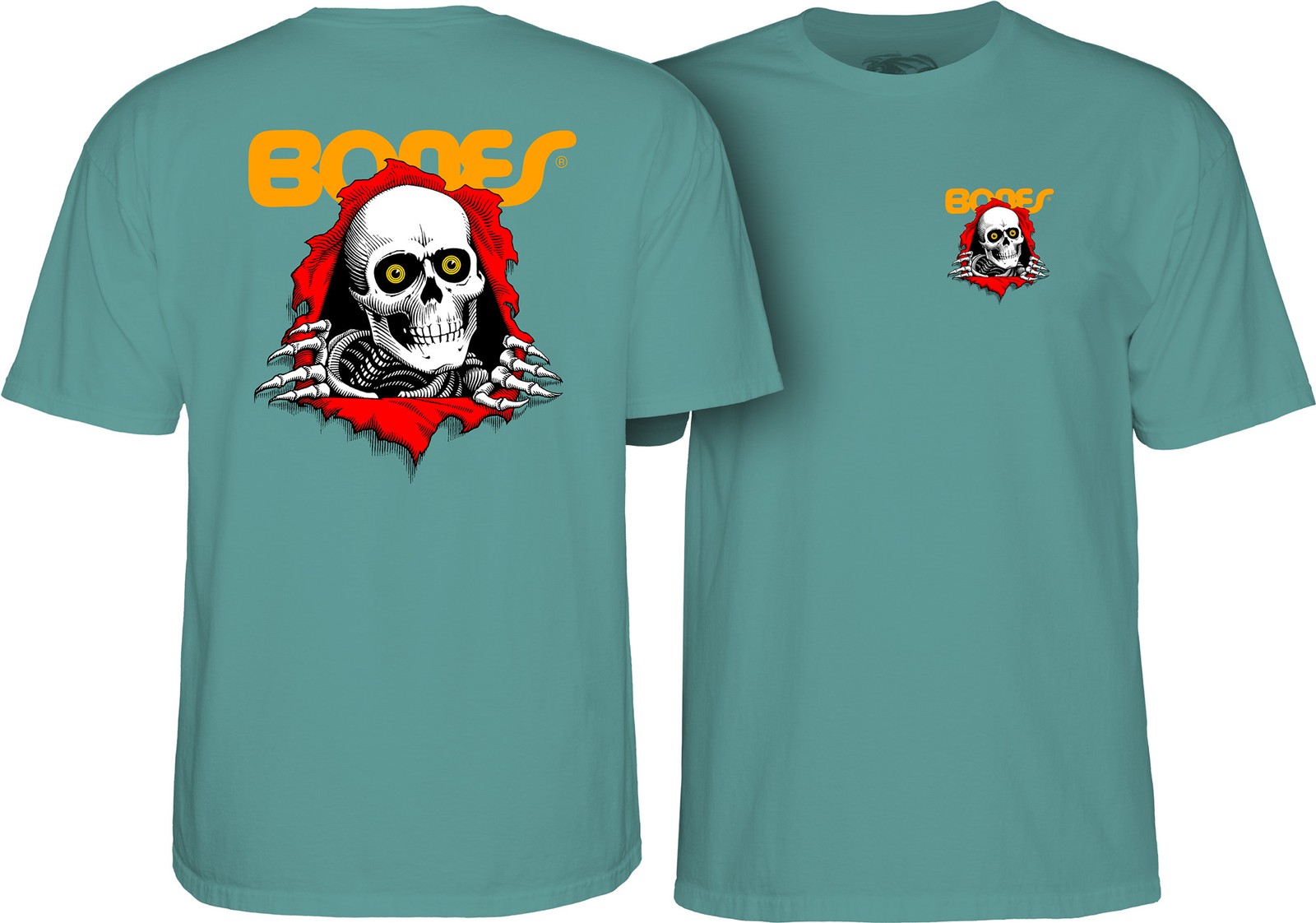 Powell Peralta BONES RIPPER Skateboard T Shirt AQUATIC