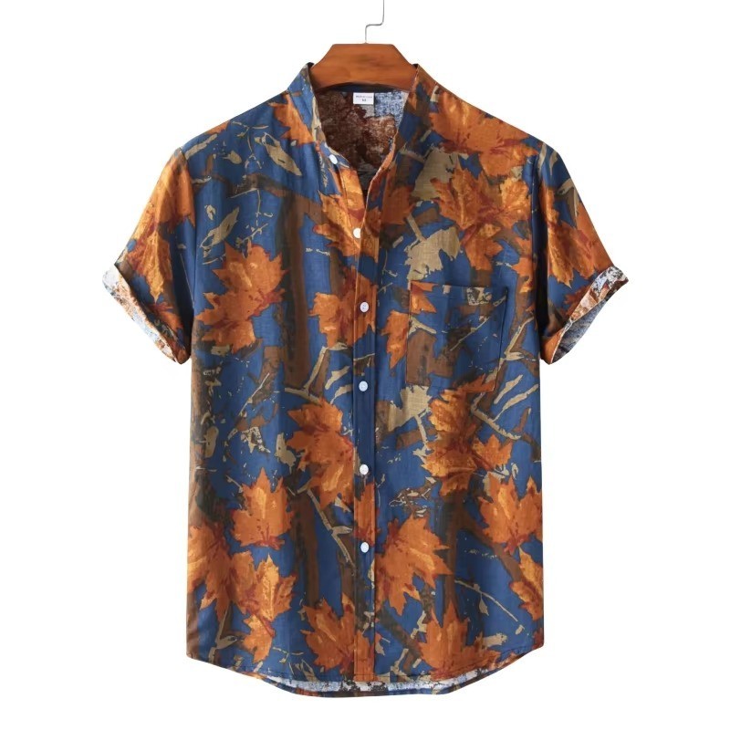 Mens Button Down Tribal Abstract Aztec Hawaiian Top Novelty Holiday Summer Shirt gallery