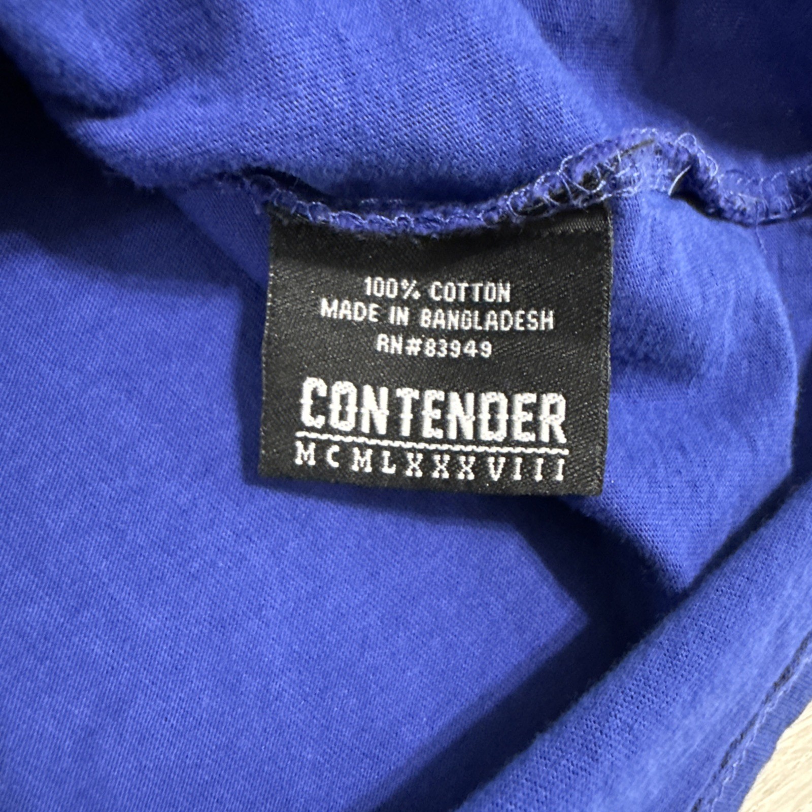 Contender True Love Shirt Blue Pop Art Money Print Tee Men’s Large gallery