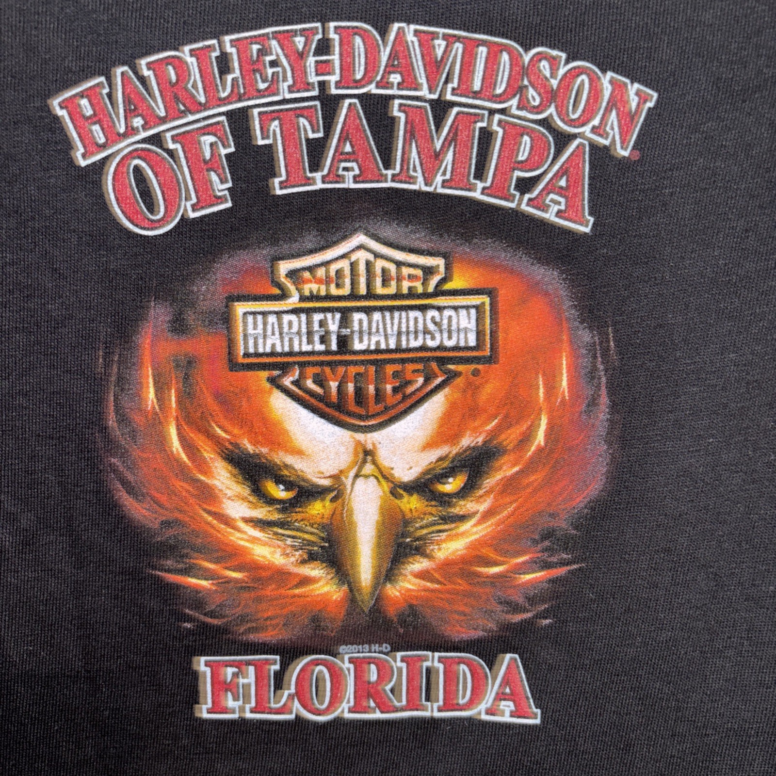NWT Harley-Davidson MENS sz MEDIUM T-Shirt Black TAMPA 38” Imperfections READ gallery