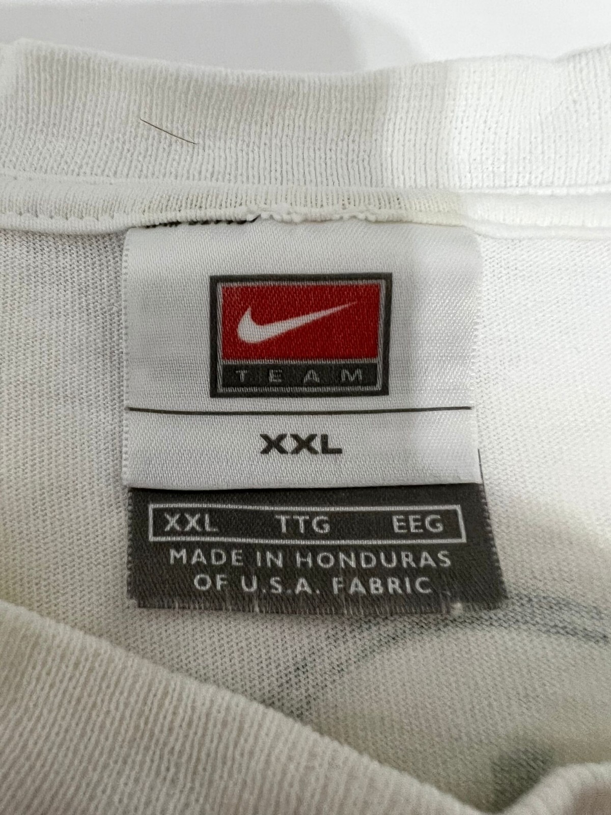 Vintage White Nike Team Tag Miami Hurricanes Double-sided T-Shirt Men's Size 2XL gallery