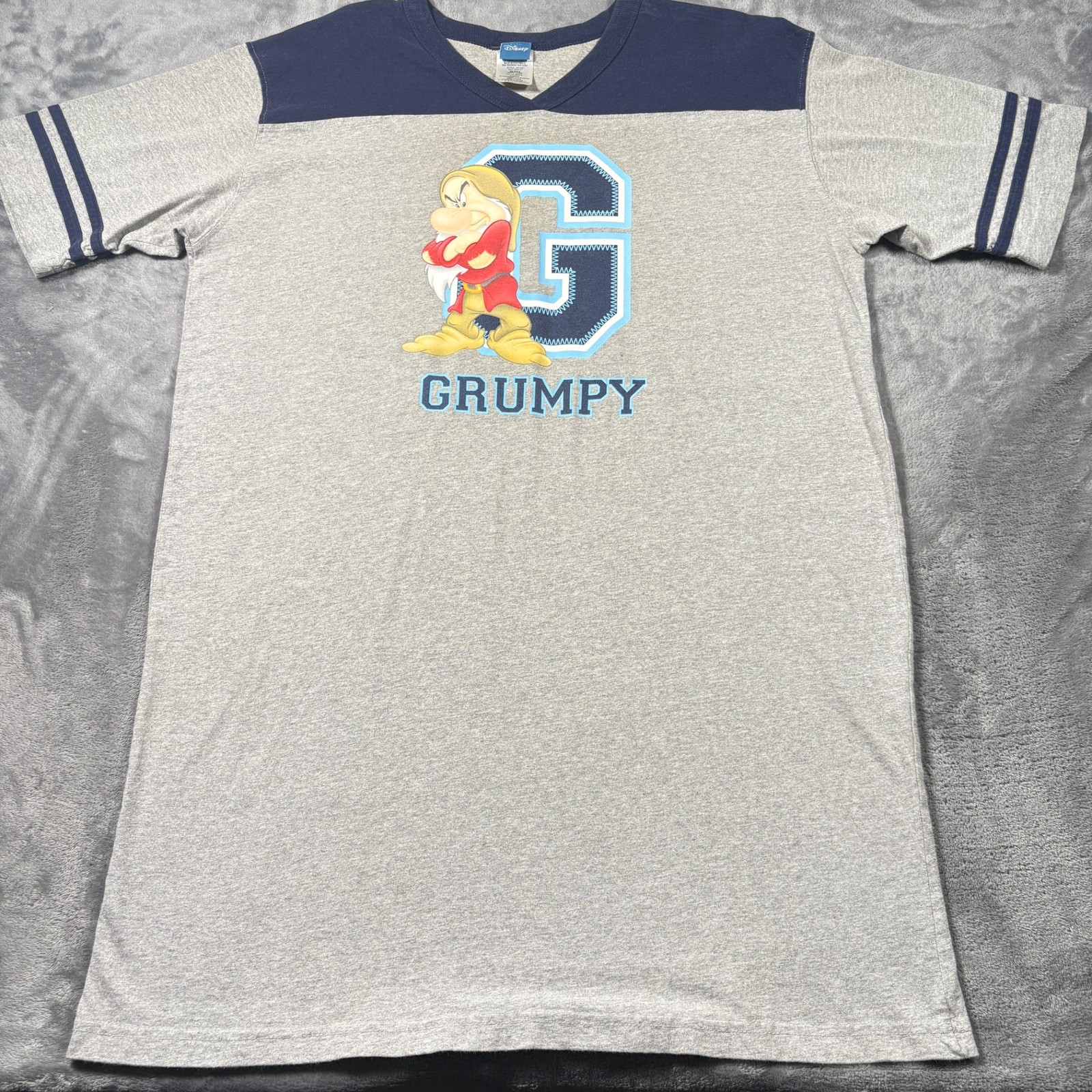 Vintage Disney Grumpy Dwarf T-Shirt Mens One Size Fits All Gray Jerry Leigh gallery
