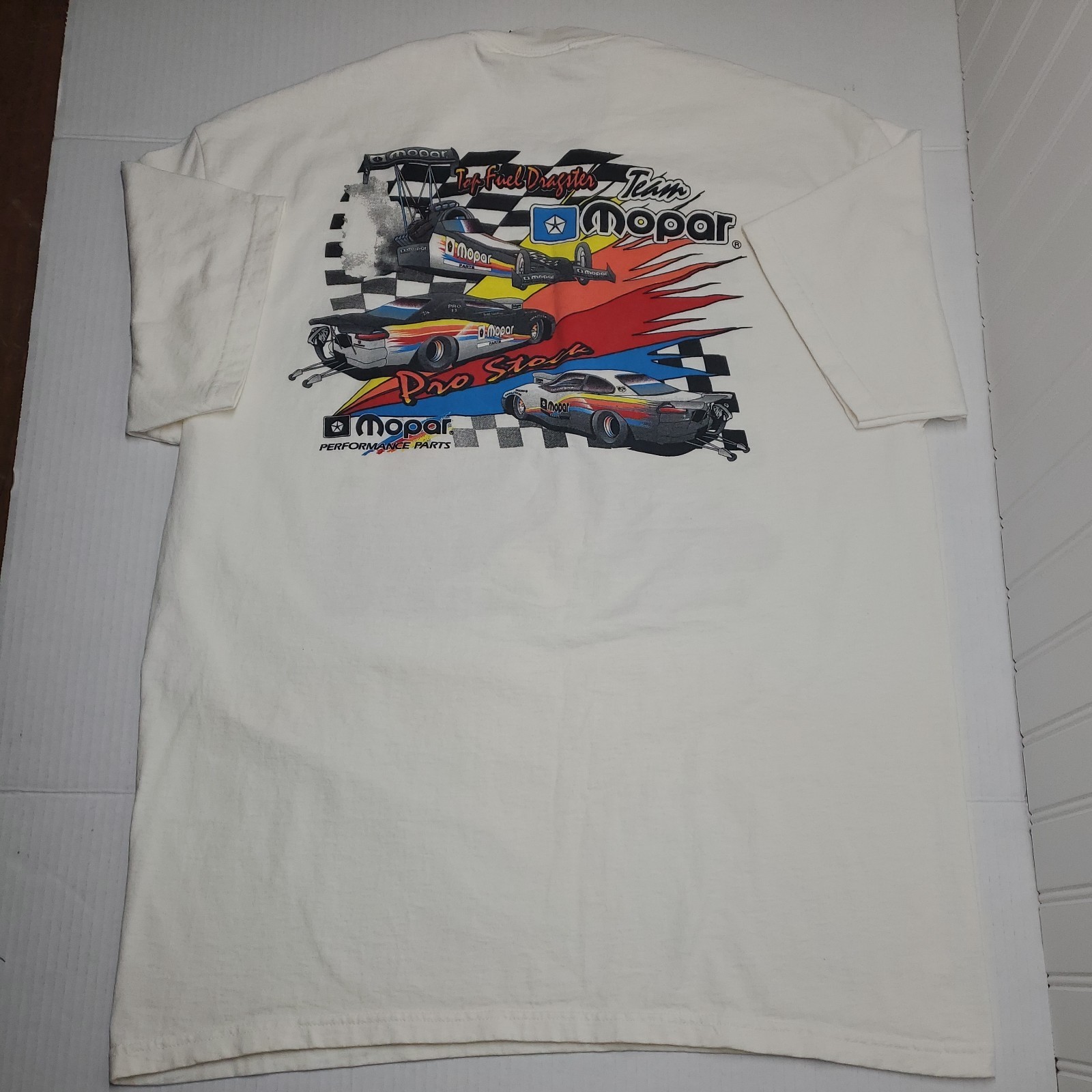 Vintage 90s Mopar Dodge NASCAR Truck Series Double Sided Graphic T-Shirt Size L gallery