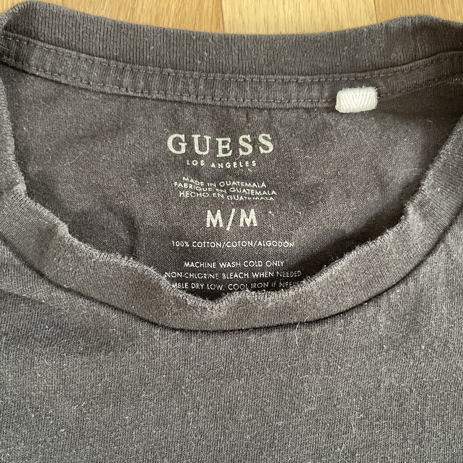 GUESS Jeans Co Long Sleeve Shirt Logo Size Medium Black Men’s gallery