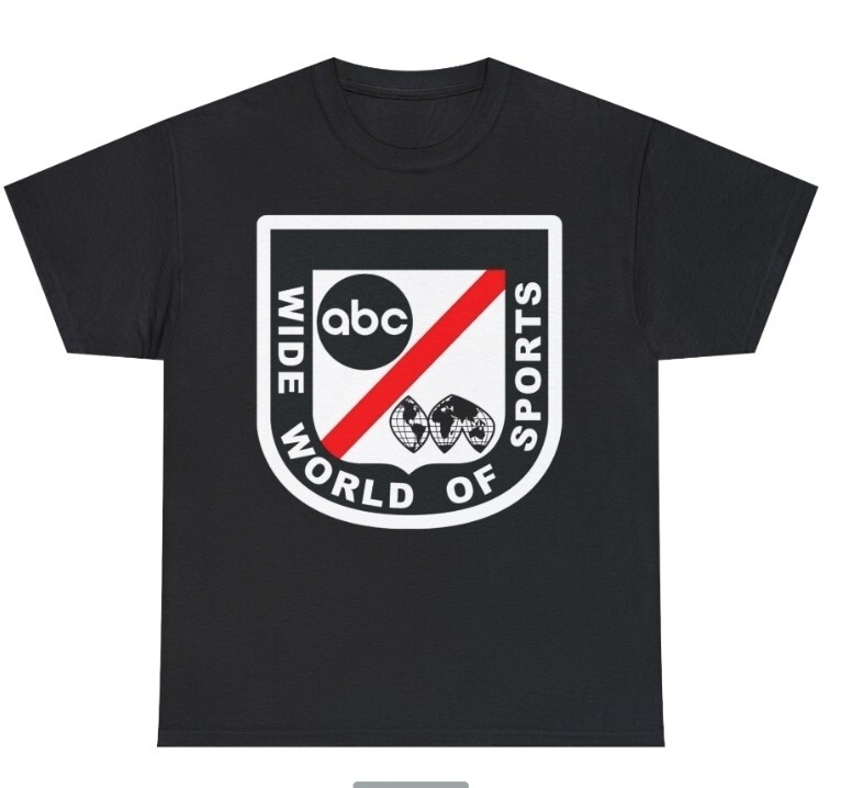 ABC Wide World Of Sports Black T shirt 70s 80s Nostalgia Strongman Gym Fitness gallery