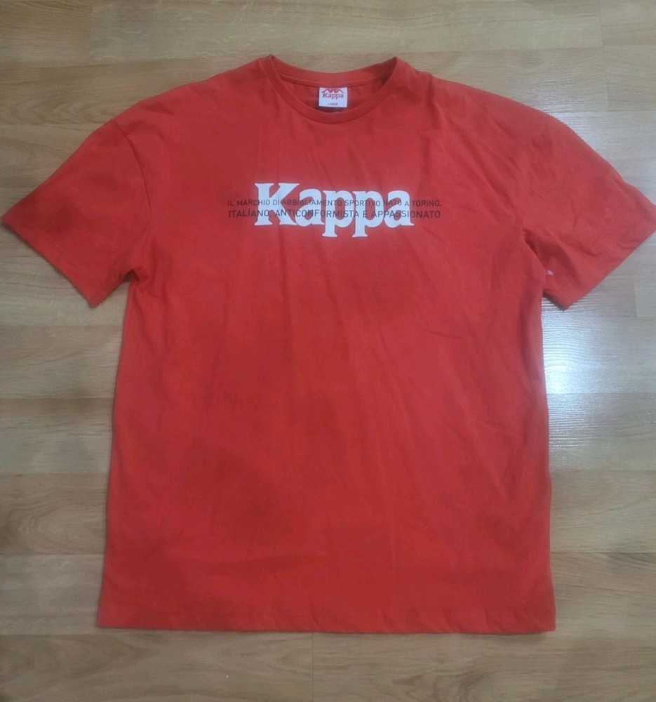 Kappa Men’s Short Sleeve T Shirt Red HB Etrus Size Large