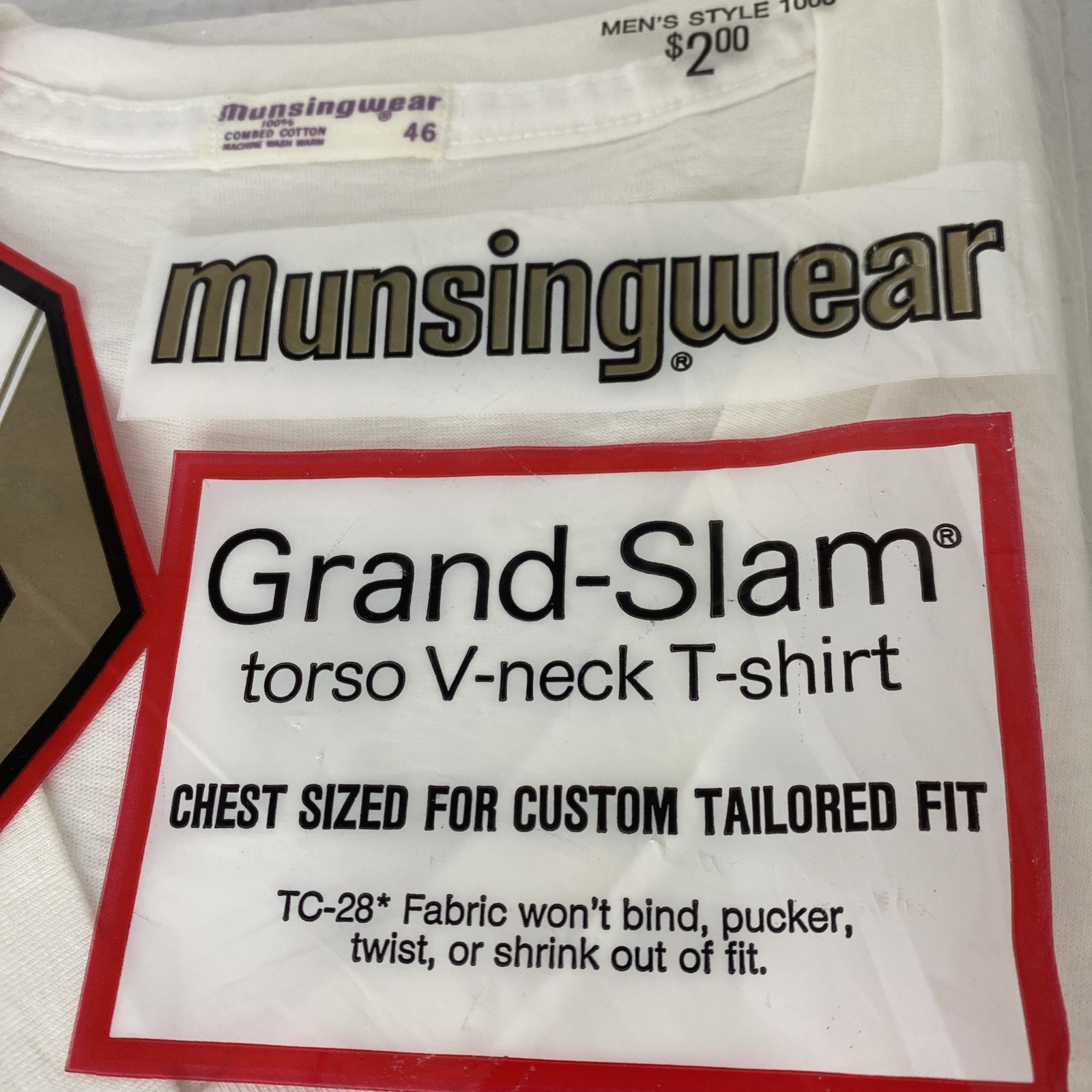 Vintage New Old Stock Munsingwear Grand Slam Torso V-Neck T-Shirts 46 As Picture gallery