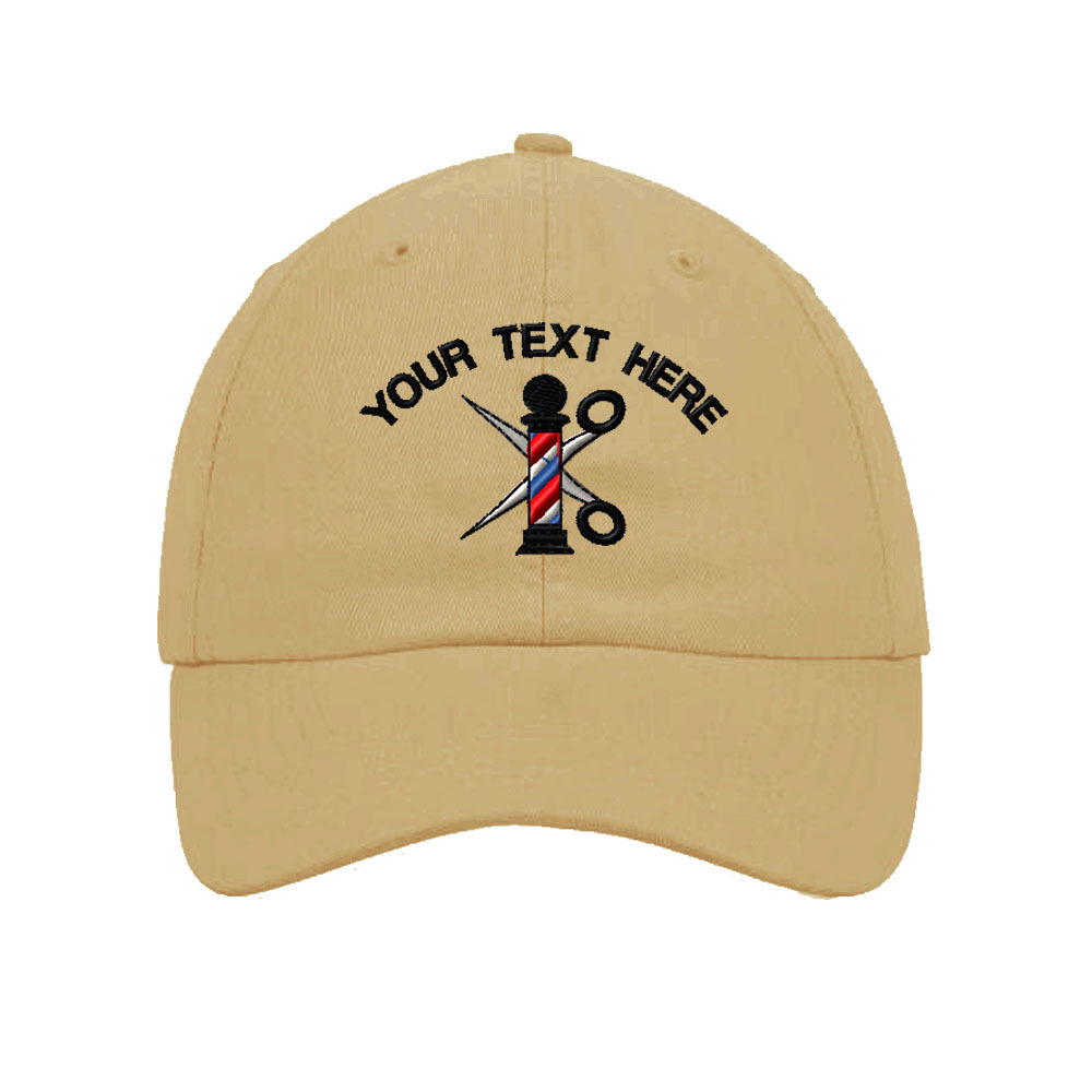 Your Text Here Custom Barber Embroidery Embroidered SOFT Unstructured Hat Cap