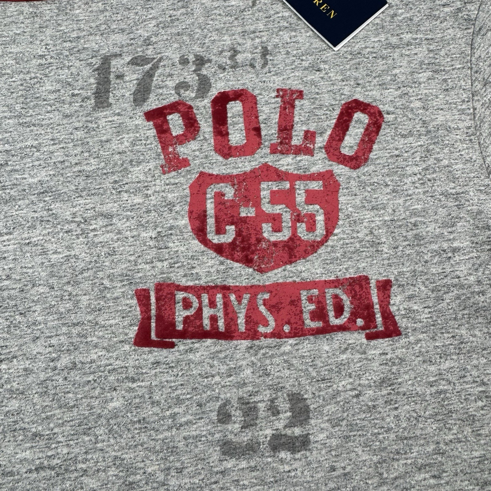 NWT Polo Ralph Lauren Custom Slim Reversible Graphic T-Shirt Gray/Red Mens Sz XL gallery