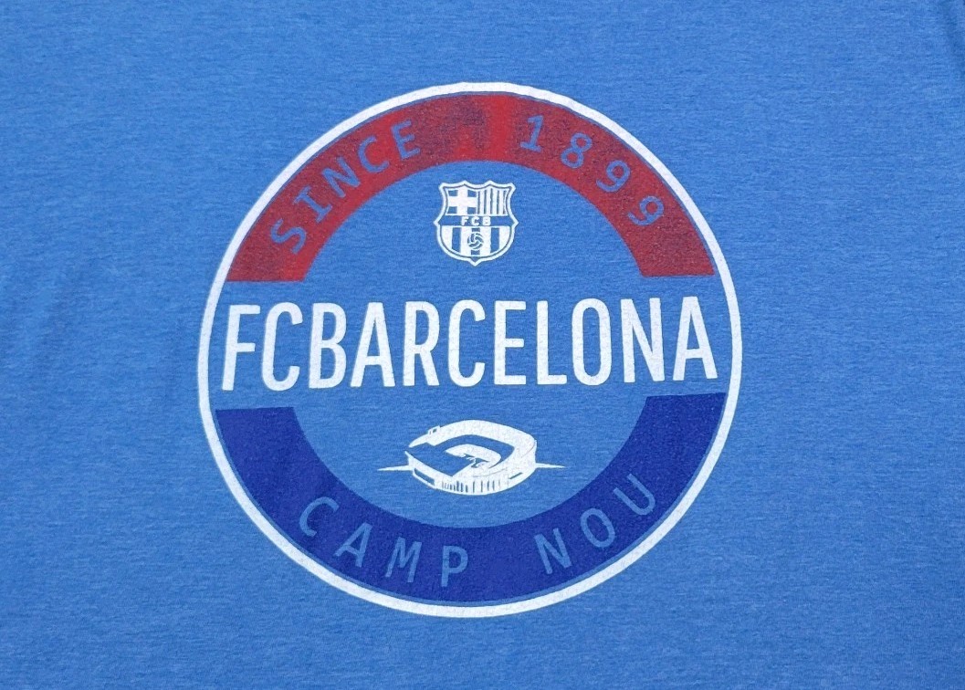 FC Barcelona T Shirt Mens XXL Blue Short Sleeve Camp Nou Stadium Tee Soccer gallery