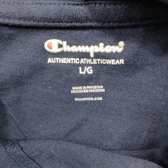 Champion Hoodie Men’s L Navy Pullover Lightweight Athletic Logo