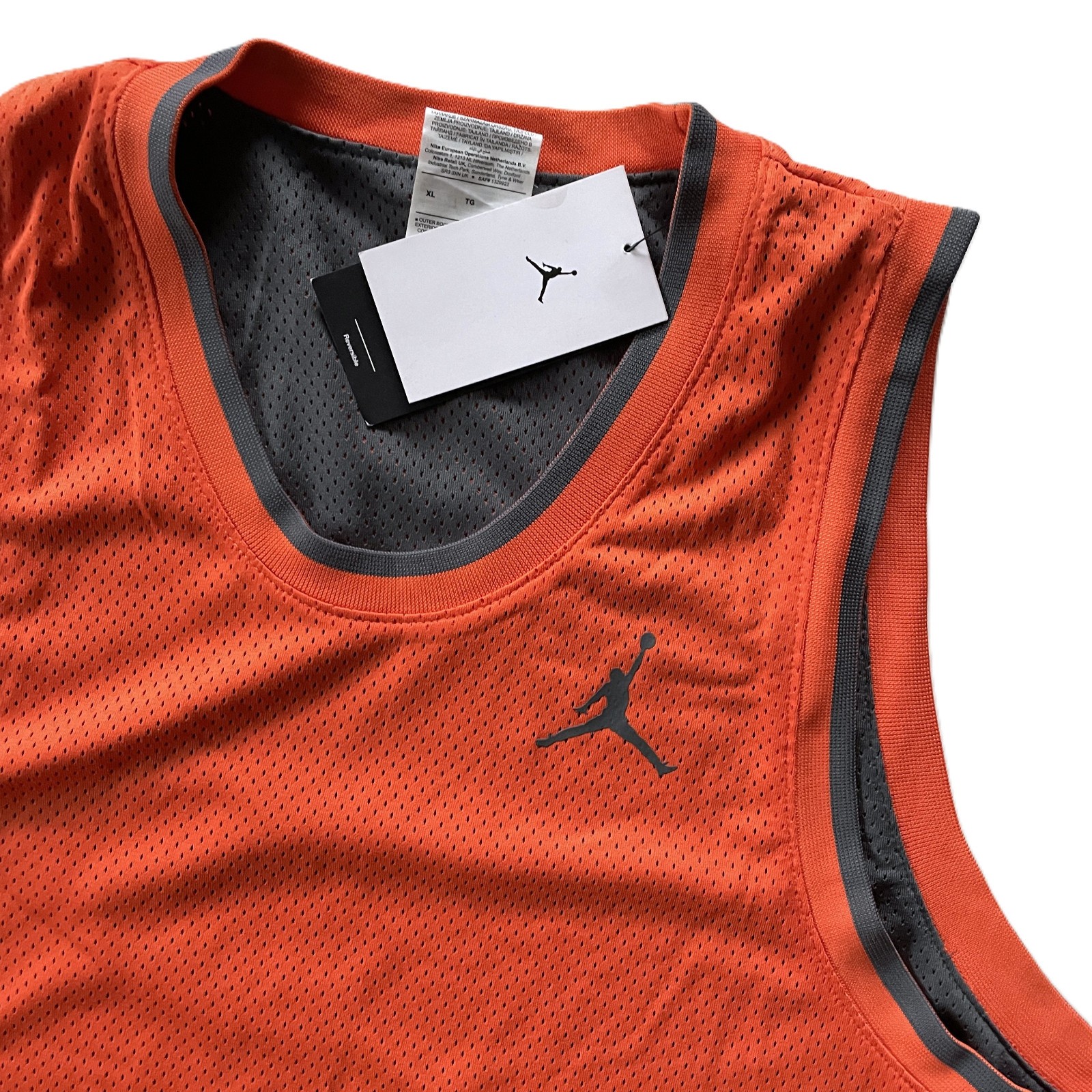 Jordan DNA Mens Reversible Tank Orange Gray Jersey Top Tee DA7234-803 | Size XL gallery