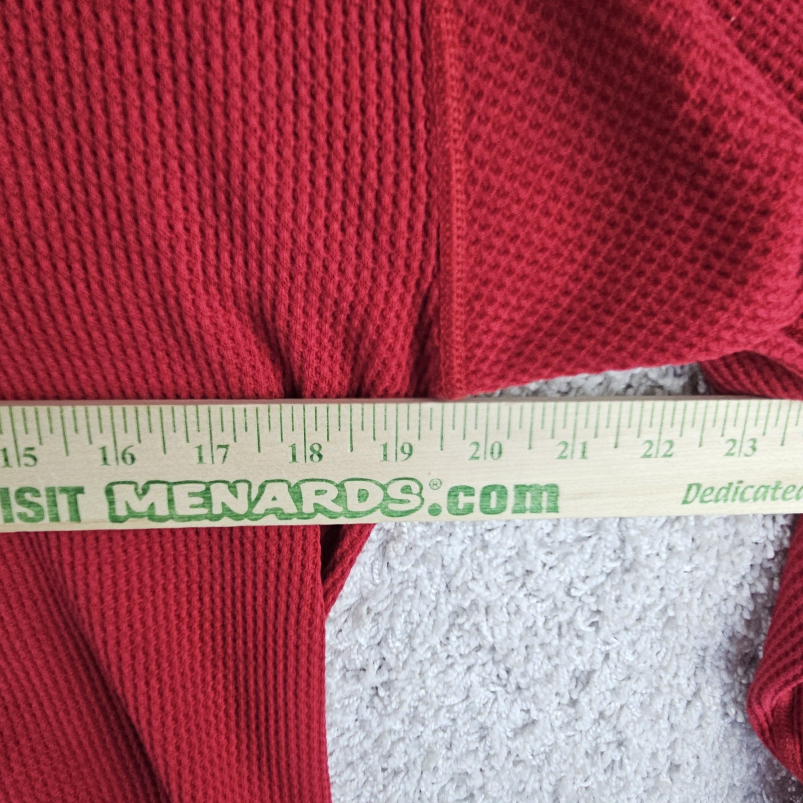 Vintage Greatland Thermal Red Polycotton Waffle Knit Shirt Men's XL 90s Made USA gallery