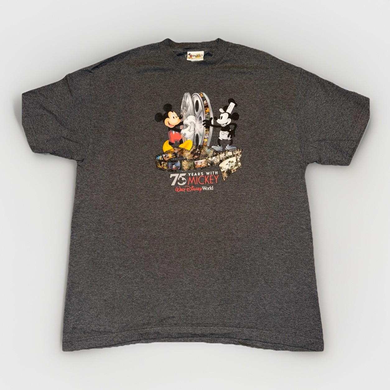 Walt Disney World 75 Years with Mickey T Shirt XL Dark Gray - Y2K 2000’s Vintage gallery