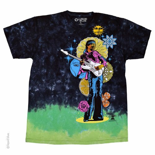 JIMI HENDRIX-SHROOMS-GUITAR-TIE DYE T-SHIRT S-M-L-XL-XXL Are You Experienced? gallery