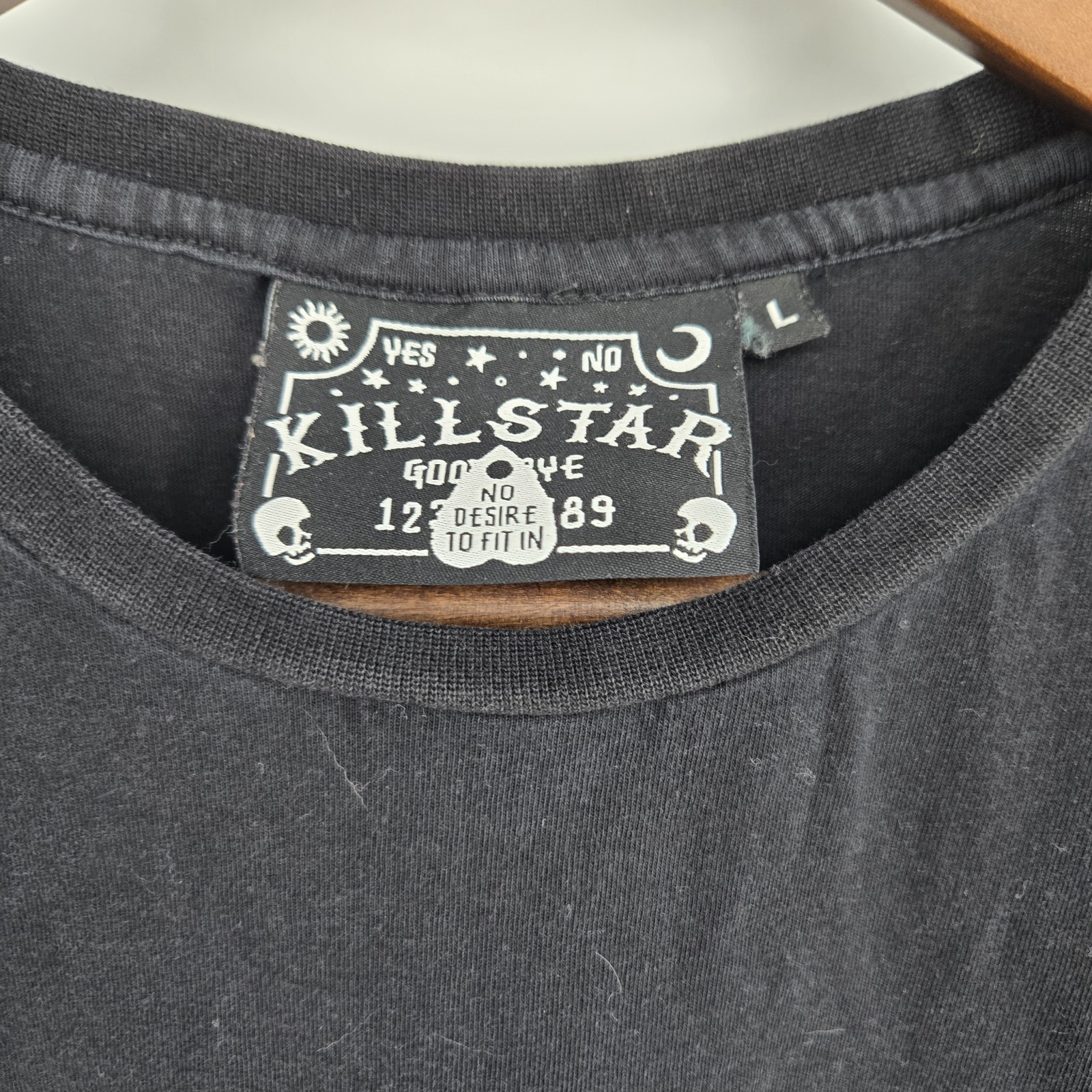 Killstar Black Graphic T Shirt "Cheers For Nothing" Large gallery