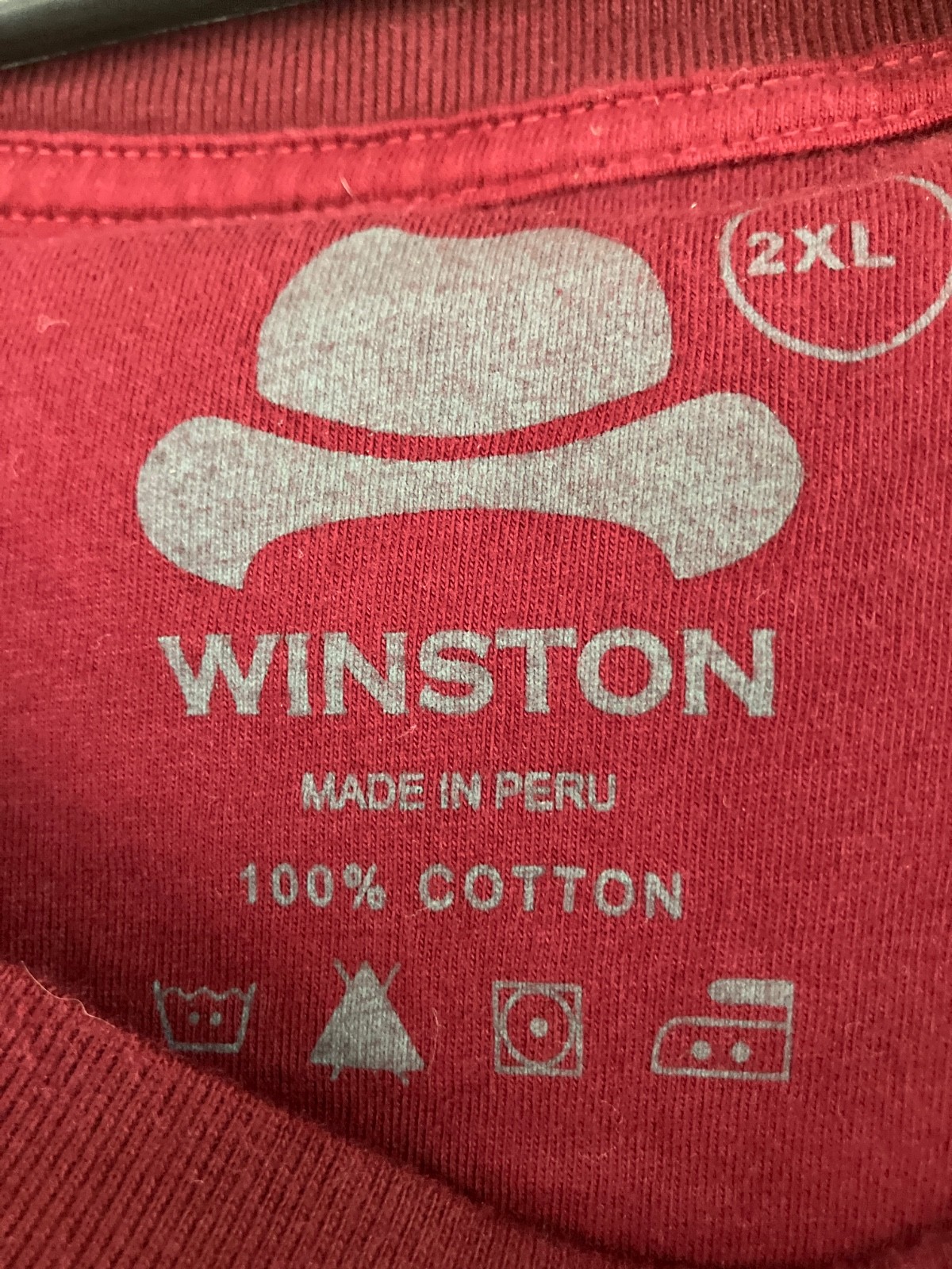 tshirt graphic maroon color melting sun, winston brand, peru, 100% cotton, 2xl gallery