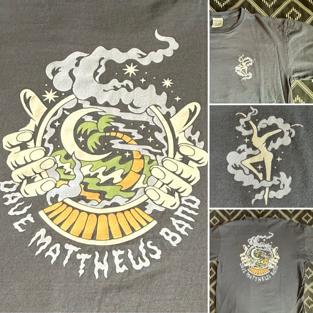 DAVE MATTHEWS BAND Crystal Ball Licensed Jam Band T-Shirt. LARGE Preowned NV