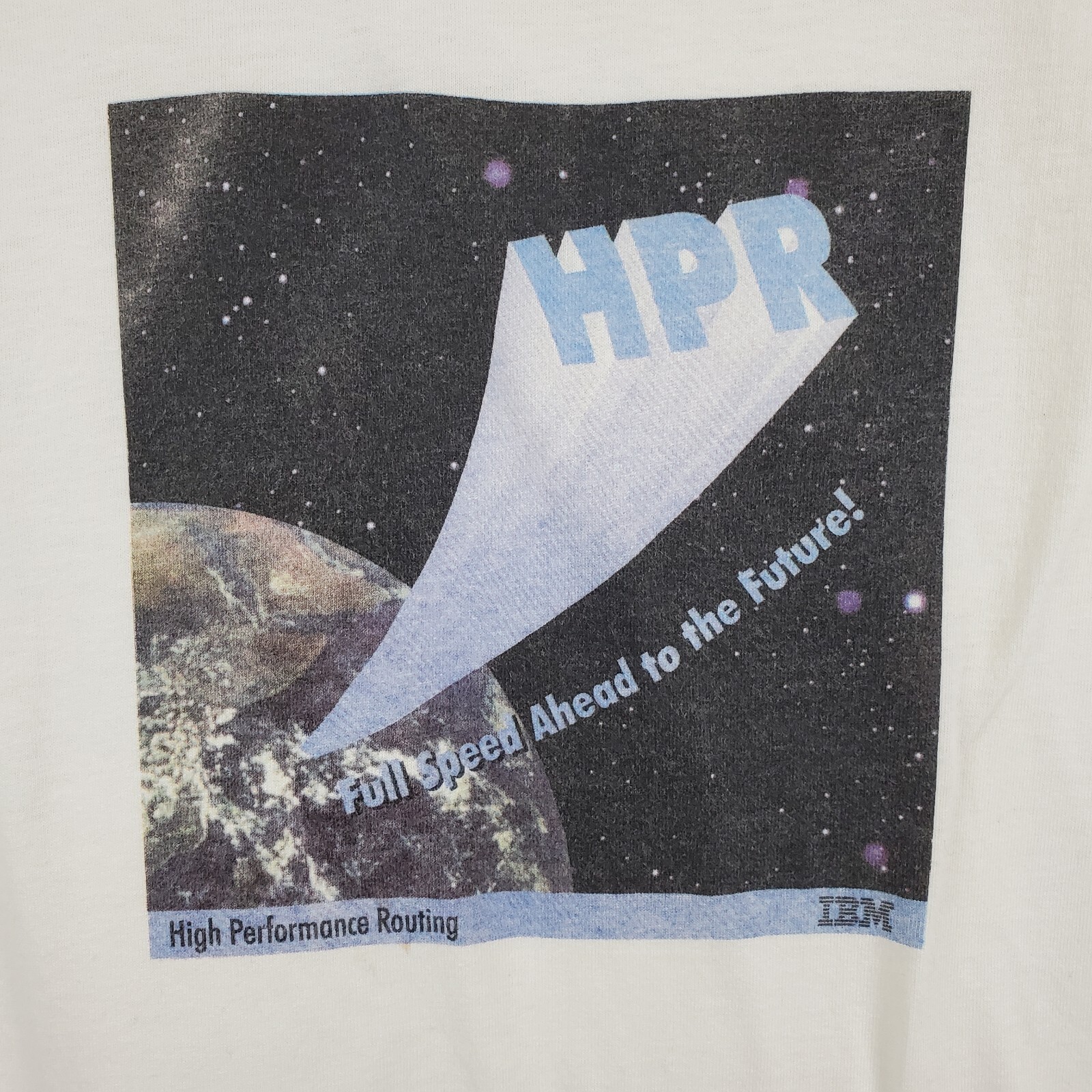 Vintage 90s IBM High Performing Routing HPR Computer Technology Promo XL T Shirt gallery
