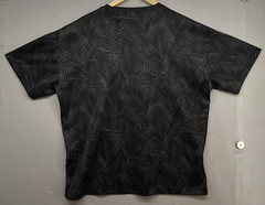 Converse Jersey TShirt Men LARGE Short Sleeve-LOGO-Black-Palm Leaves-Vented Mesh