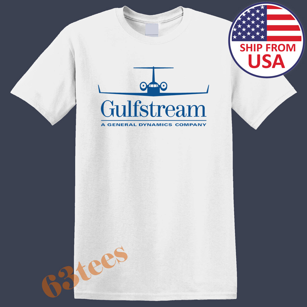 Gulfstream Jet Plane Aircraft Men’s White T-Shirt Size S M L XL