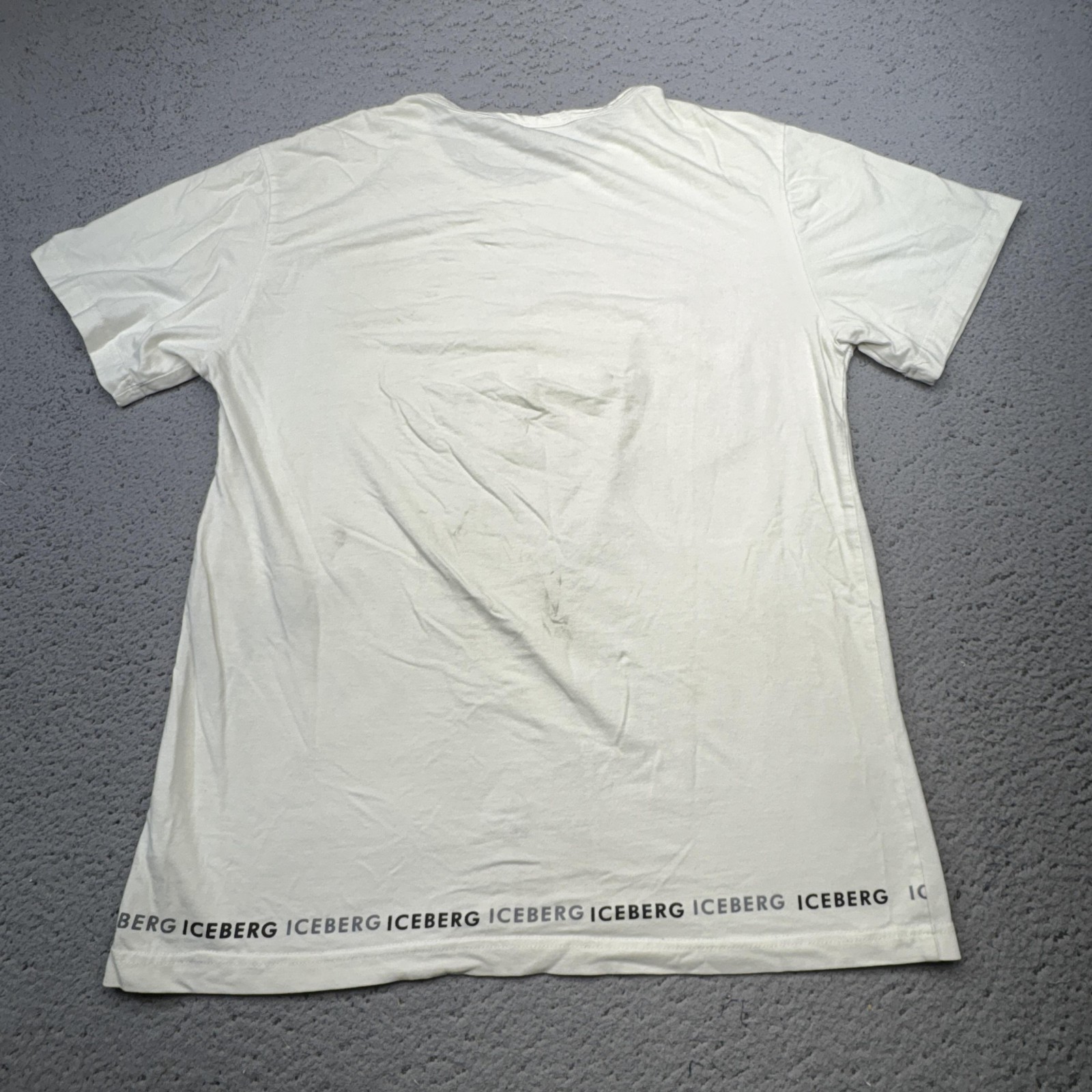 Iceberg Shirt Mens 2XL White Graphic Short Sleeve Crewneck Made In Italy gallery