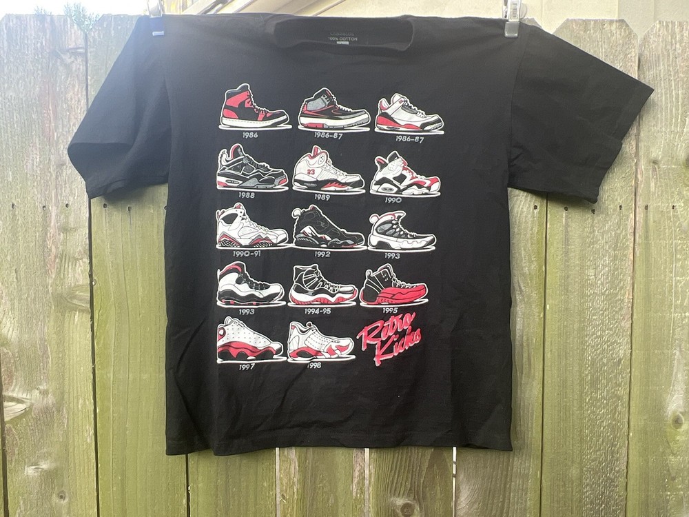 AUTHENTIC CLASSICS AIR JORDAN RETRO KICKS SHIRT 1 2 3 4 5 6 7 8 9 10 11 12 13 14