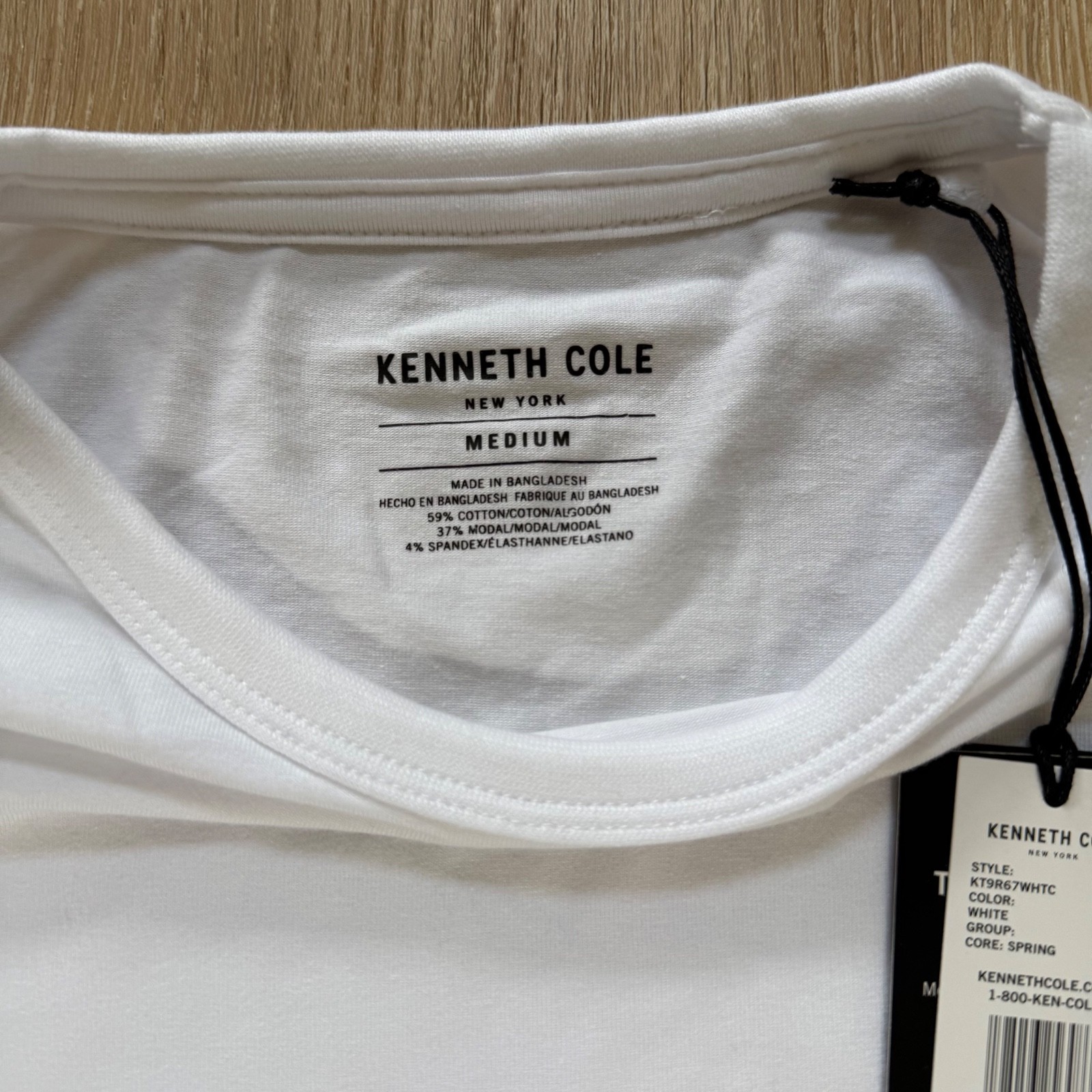 Kenneth Cole Men's Lightweight Knit T Shirt Stretch Breathable Soft Cotton White gallery