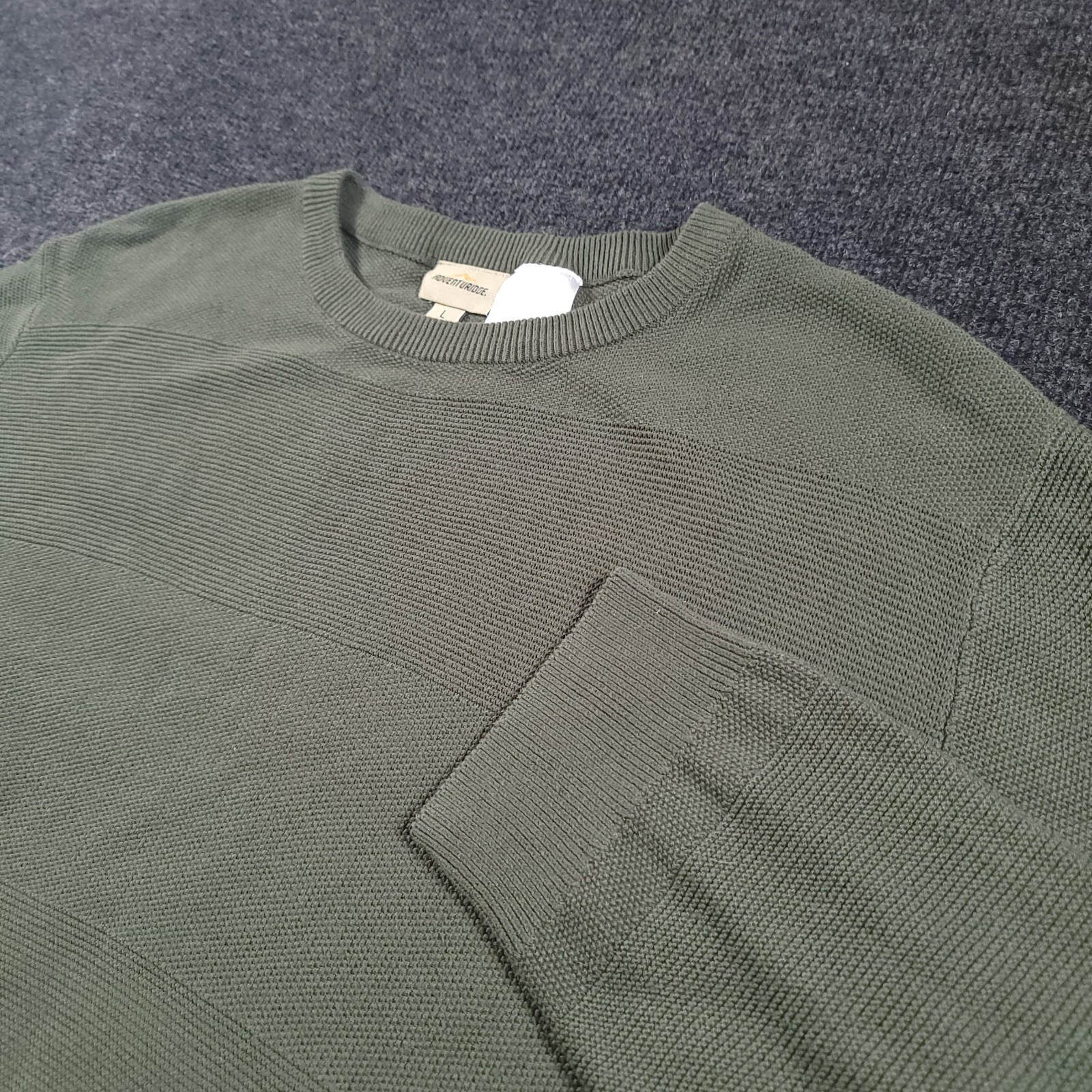Adventuridge Men's Base Layer Top Green Size L Thermal Knit Shirt gallery