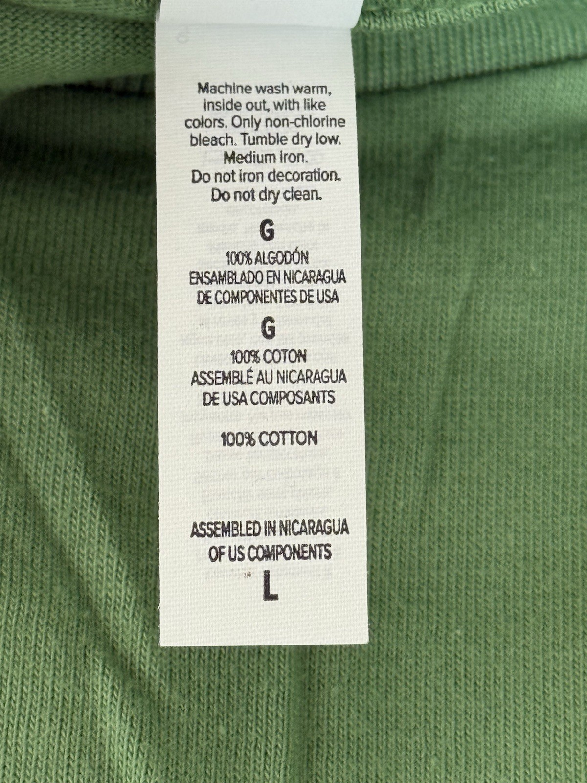 Canvas Green T-Shirt Size Large 100% Cotton gallery