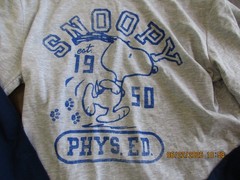 Hybrid Apparel Peanuts Snoopy 1950 Phys Ed Men’s Medium Long Sleeve T-Shirt