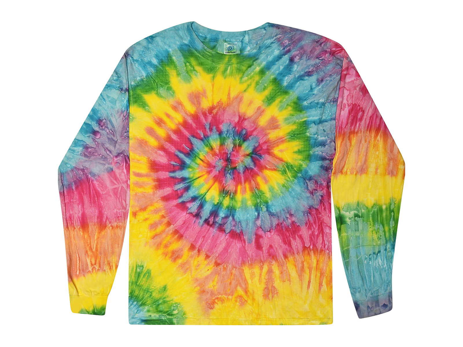 Long Sleeve Tie Dye T-Shirts Multicolor Adults & Kids Size Cotton Colortone gallery