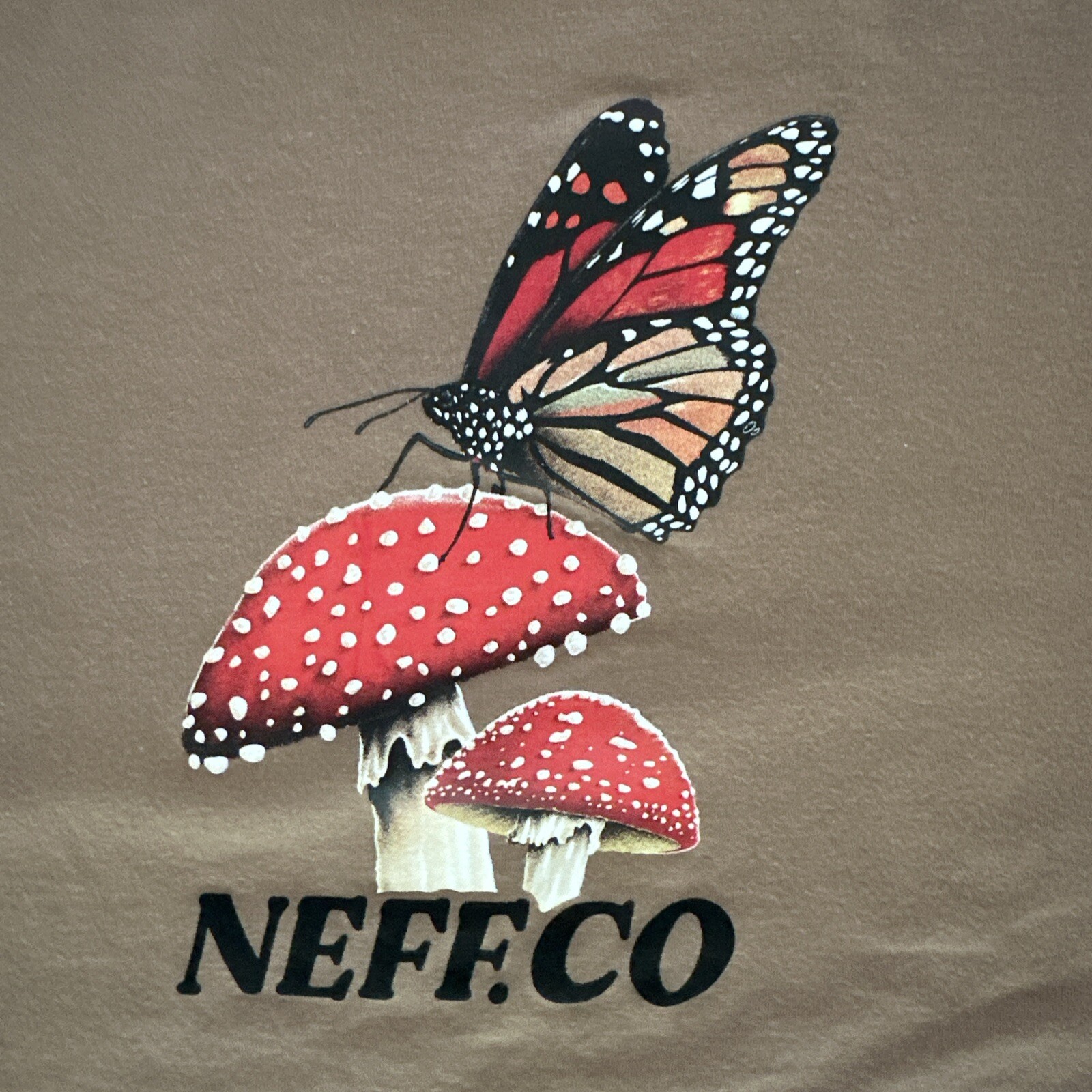 NEW Neff T-shirt Men’s L Mushroom Graphic Camping Outdoor Casual gallery