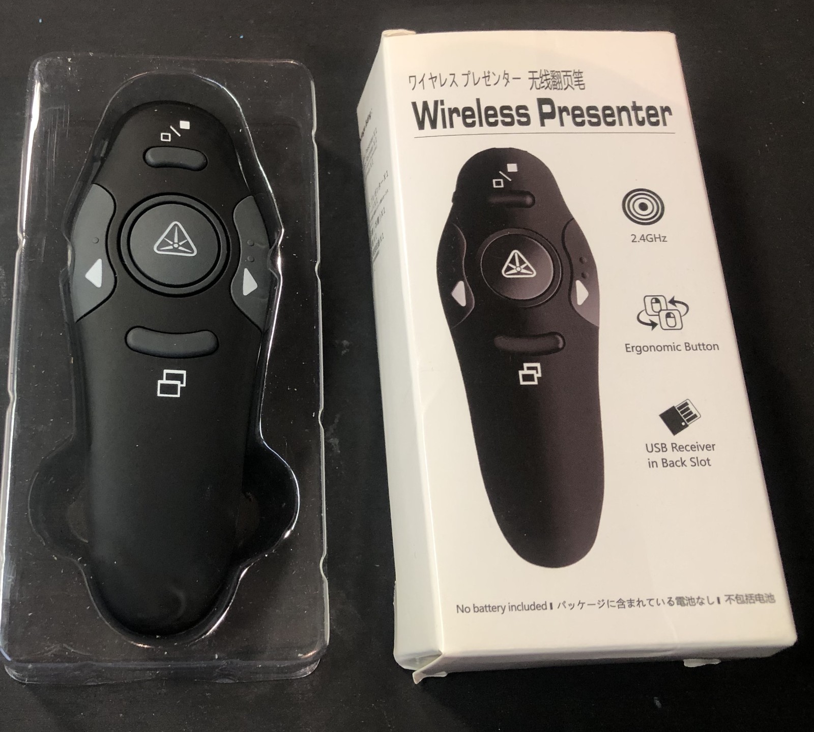 USB PRESENTATION CLICKER with Laser Pointer – 2.4MHz  WIRELESS SKU: D22-X0-US