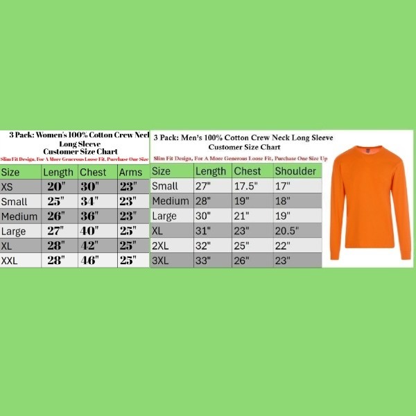 6 Pack: Long Sleeve High Visibility NON ANSI Hi VIS T-Shirt Safety Orange Shirts gallery