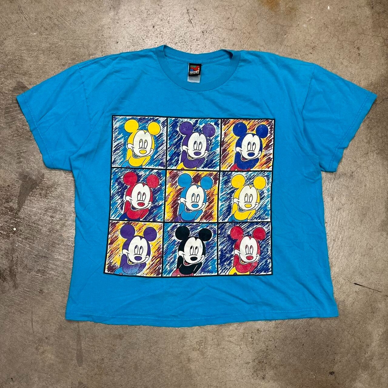 Mickey Unlimited t-shirt pop art mickey mouse graphic t shirt blue warhol XL