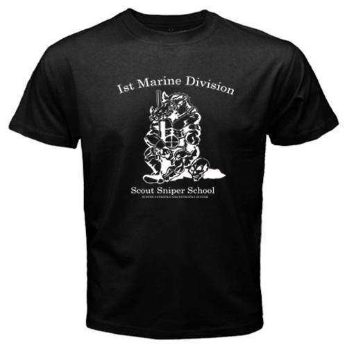 USMC United States Marine Corps Scout Sniper Camp Pendleton School T-shirt gallery