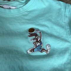 Space Jam: A New Legacy Bugs Bunny Looney Tunes Embroidered Graphic Tee M