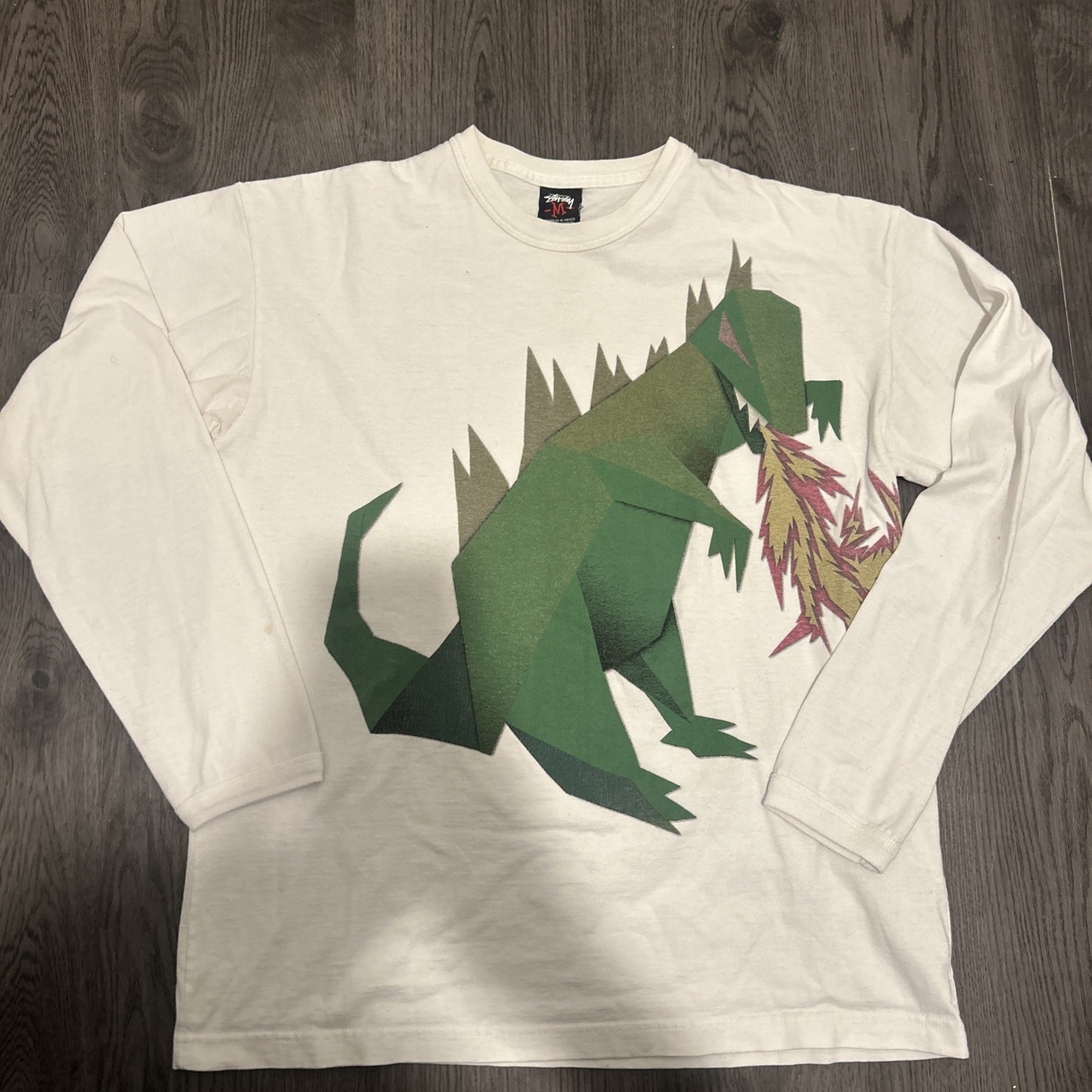 Vintage Origami, Godzilla, Dusty, Wraparound, Long Sleeve Size Medium RARE￼