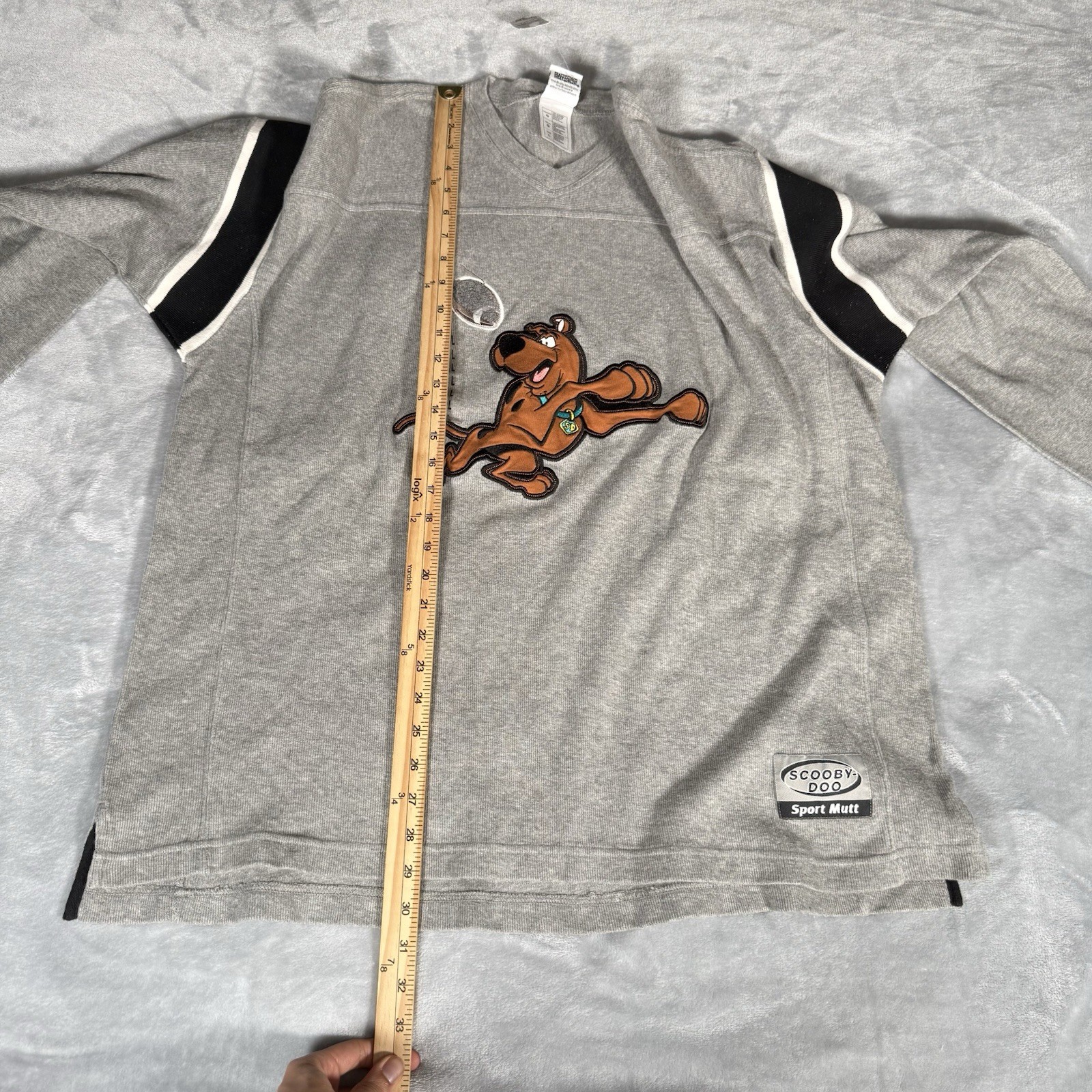 Vintage Scooby Doo Football Knit Jersey Mens XL Oversized Baggy Fit V-Neck 90s gallery