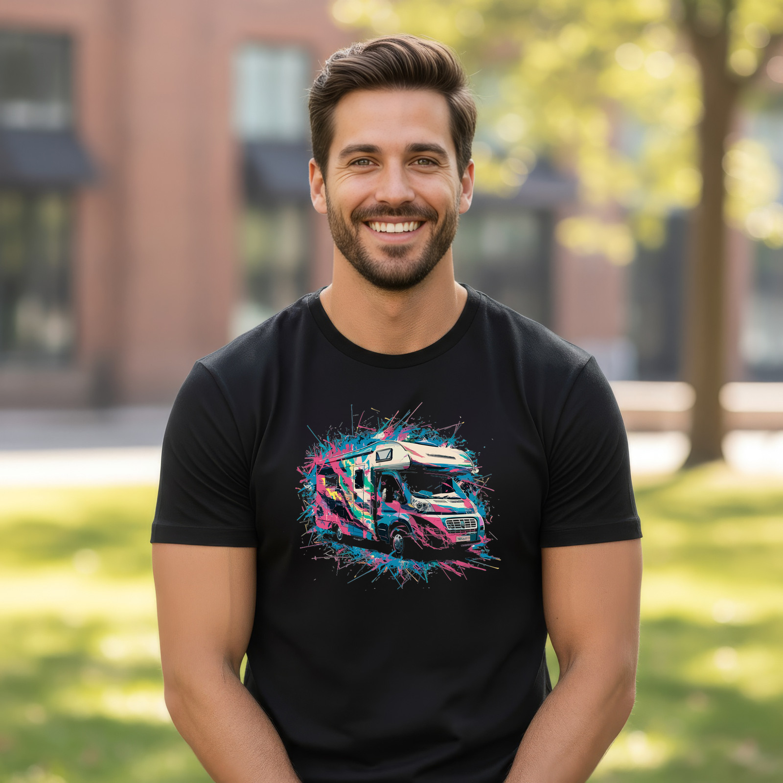 Graphic Motorhome Camper Unisex T-Shirt gallery